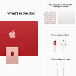 Apple 2021 iMac with 4.5K Retina display M1 | 8 GB Unified/256 GB SSD/Mac OS Big Sur/24 Inch Screen/MGPM3HN/A | Pink