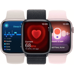 Apple Watch Series 9 | GPS + Cellular 45mm Starlight Case & Starlight Sport Loop | Starlight Sport Strap