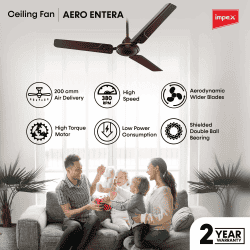 IMPEX High Speed Ceiling Fan AERO ENTERA | CHERRY BROWN