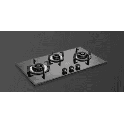 Kaff ALN783 Built in Hob 3 Heavy Duty Brass Burners | Auto Ignition | Metal Knob | Gas stove