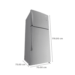 LG 446 Litres 1 Star Frost Free Double Door Convertible Refrigerator with Smart Diagnosis | GL-T502APZR.DPZZEBN | Shiny Steel