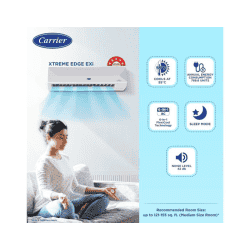 Carrier Flexicool Inverter Split AC | 1.5 Ton | 5 Star | 6 in-1with Xtreme Air flow | White |  I/D-12K XCEL LUMO EXI