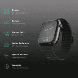 FIRE-BOLTT Dream Wi-Fi+4G SIM Android OS Wristphone | 51.3mm HD Display | In-built GPS | Irish Glam Strap