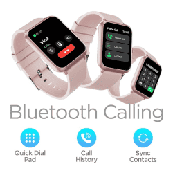 Fire-Boltt Ninja Call Pro Smart Watch Dual Chip Bluetooth Calling | Pink