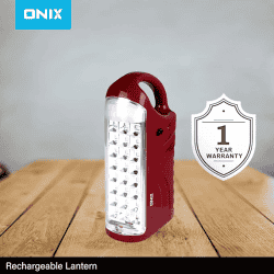 Onix OL-880 Rechargeable LED Lantern Emergency Light | Red