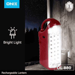 Onix OL-880 Rechargeable LED Lantern Emergency Light | Red