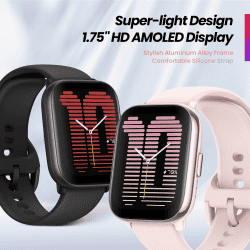 Amazfit Active Smart Watch with AI Fitness Exercise Coach | 14 Day Battery | 1.75" AMOLED Display & Alexa Enabled | Midnight Black