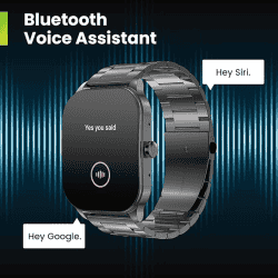 Amazfit Pop 3S Smart Watch with 1.96" AMOLED Display | BT Calling | Music Control | Metallic Black