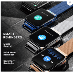 Fire-Boltt King Luxury Stainless Steel 1.78'' Amoled Display 100+ sports Bluetooth Calling Smartwatch | Blue Strap