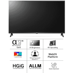 LG Ultra HD 4K LED Smart WebOS TV |  108 cm (43 Inch) | 43UQ7500PSF