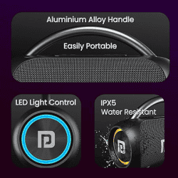 Portronics Bluetooth Portable Speaker | Radiant | 30W | Stereo Channel | Black | POR 2068