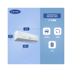 Carrier Flexicool Inverter Split AC | 1 Ton | 3 Star | convertible 6 - in-1 Cooling | Xline LED & Smart Energy Display | 2024 | I/D-12K XCEL LUMO EXI
