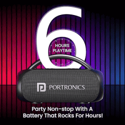 Portronics Bluetooth Portable Speaker | Radiant | 30W | Stereo Channel | Black | POR 2068