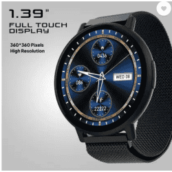 Fire-Boltt Destiny 1.39'' Stainless Steel Luxury Smartwatch | Metal Body | Bluetooth Calling Smartwatch | Black