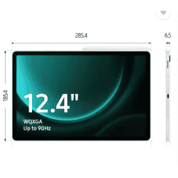 SAMSUNG Galaxy Tab S9 FE 5G 8 GB RAM 256 GB ROM | Wi-Fi+5G Tablet | Lavender