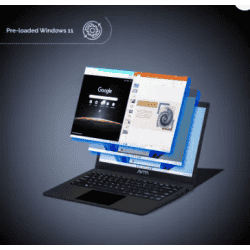 Avita SATUS Intel Celeron Dual Core N4020 | 4 GB/128 GB SSD/Windows 11 Home | NU14A1INC43PN-MB Laptop | Matt Black