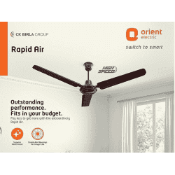Orient Electric Rapid Air High Speed Ceiling Fan | 1200mm | 48 Inch | Brown