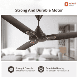 Orient | Electric Jazz Trendz  | Durable Copper Motor | 3 Blade  | 1200 mm | Ceiling Fan  | Metallic Bronze Copper  Orange