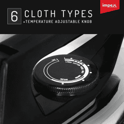 Impex | Dry Iron Box | 750 W  | Temparature adjustments | Shock Proof | Black