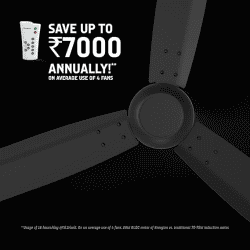 Crompton Energion Groove Ceiling Fan | 1200mm | Anti Dust | Onyx