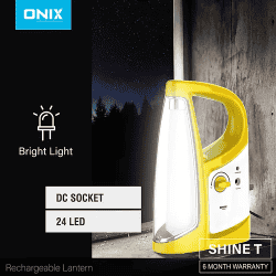 Onix | Shine-T |  Rechargeble Led |  Lantern Emergency Light | Yellow