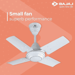Bajaj | Maxima |  600mm | 4 Blade |  ISI |  Ceiling Fan | White