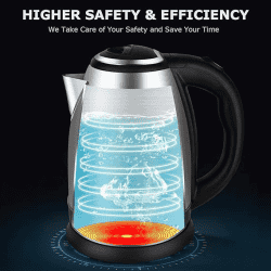 MR. BRAND | Stainless Steel Electric Kettle | Auto Shut Off  | Multipurpose Extra Large Cattle | 1.5 Liter | Black