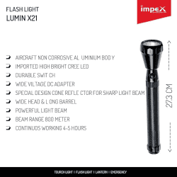 Impex Flash Light X21 Torch | Lumin X21