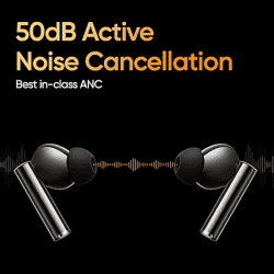 realme Buds Air 5 Pro Truly Wireless in-Ear Earbuds with 50dB ANC | Upto 40Hrs Battery with Fast Charging | Sunrise Beige