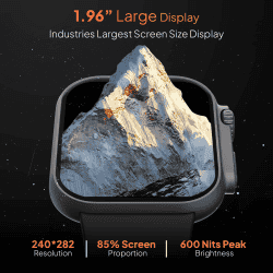 Fire-Boltt Gladiator Smart Watch | 1.96 | Bluetooth Calling | Black