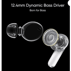 Realme Buds T300 with 12.4mm Driver | 30dB ANC | 360 Spatial Audio and 40 hours Playback Bluetooth Headset | Youth White