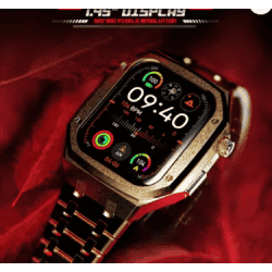 Fire-Boltt Elemento Stainless Steel, 1.95" Display | BT Calling Detachable Case Smartwatch | Gold