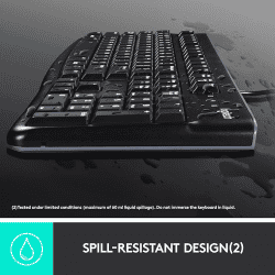 Logitech | Wired USB Keyboard and Mouse | Black | MK120