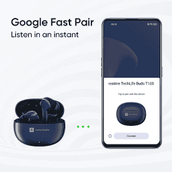 REALME TECHLIFE BUDS T100 TWS  | BLUE | RMA2109