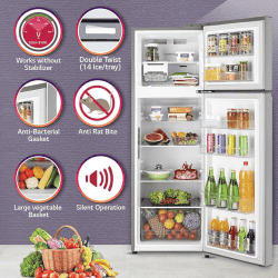 LG Double Door Refrigerator | GL-T312TPZX | 3 Star | Shiny Steel