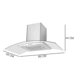 Pureflames Kitchen Chimney | 90 cm | Steel
