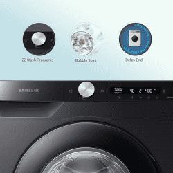 Samsung | WW12T504DAB TL | 12 kg |  5 star | Fully-Automatic Front Load Washing Machine | Black
