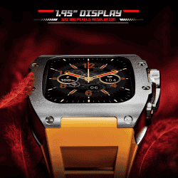 FIRE BOLTT HURACAN BSW198 | SMART WATCH | SILVER ORANGE