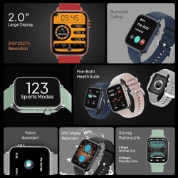 fire boltt NINJA PRO | BSW011 | Smartwatch | Grey