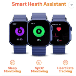 Fire-Boltt Supernova  High Resolution | 368*448px | BT Calling and 123 Sports Modes Smartwatch | Blue Strap