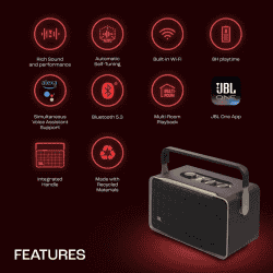 JBL AUTHENTICS 300 | JBLAUTH300BLKEP | PORTABLE BLUETOOTH SPEAKER | BLACK
