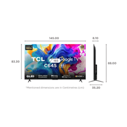 TCL 65C645 | 65 inch  QLED 4K Ultra HD Google TV with Dolby Audio & Dolby Vision