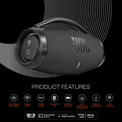 JBL BOOMBOX 3 | JBLBB3WIFIBLKIN | PORTABLE BLUETOOTH SPEAKER | BLACK