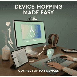 Logitech Pebble Keys 2 Wireless Keyboard | Customisable Shortcuts | Graphite | ‎K380
