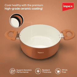 Impex Non Stick Ceramic Biryani Pot | 10 L | PEARL 3213