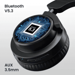 Portronics Bluetooth And Wired Headset |  Muffs M2 | Wireless | Black