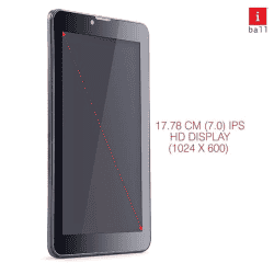 Iball Cleo S9 Tablet | 7 Inches | 4G | 2 GB | 16 GB | Bluetooth | Wi Fi | Cortex A53 1.4 Ghz Arm Quad | Graphite Black