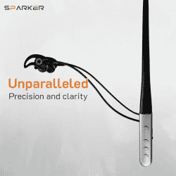 JUST CORSECA Sparker Wireless in Ear Bluetooth Neckband | Crystal Clear Sound | Type-C Fast Charging Silver