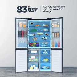Haier Refrigerator | HRB-738BG | Side-by-Side  | 712 L | Black Glass