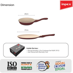 IMPEX | RUBY 2 PCS DIECAST NONSTICK COOKWARE SET